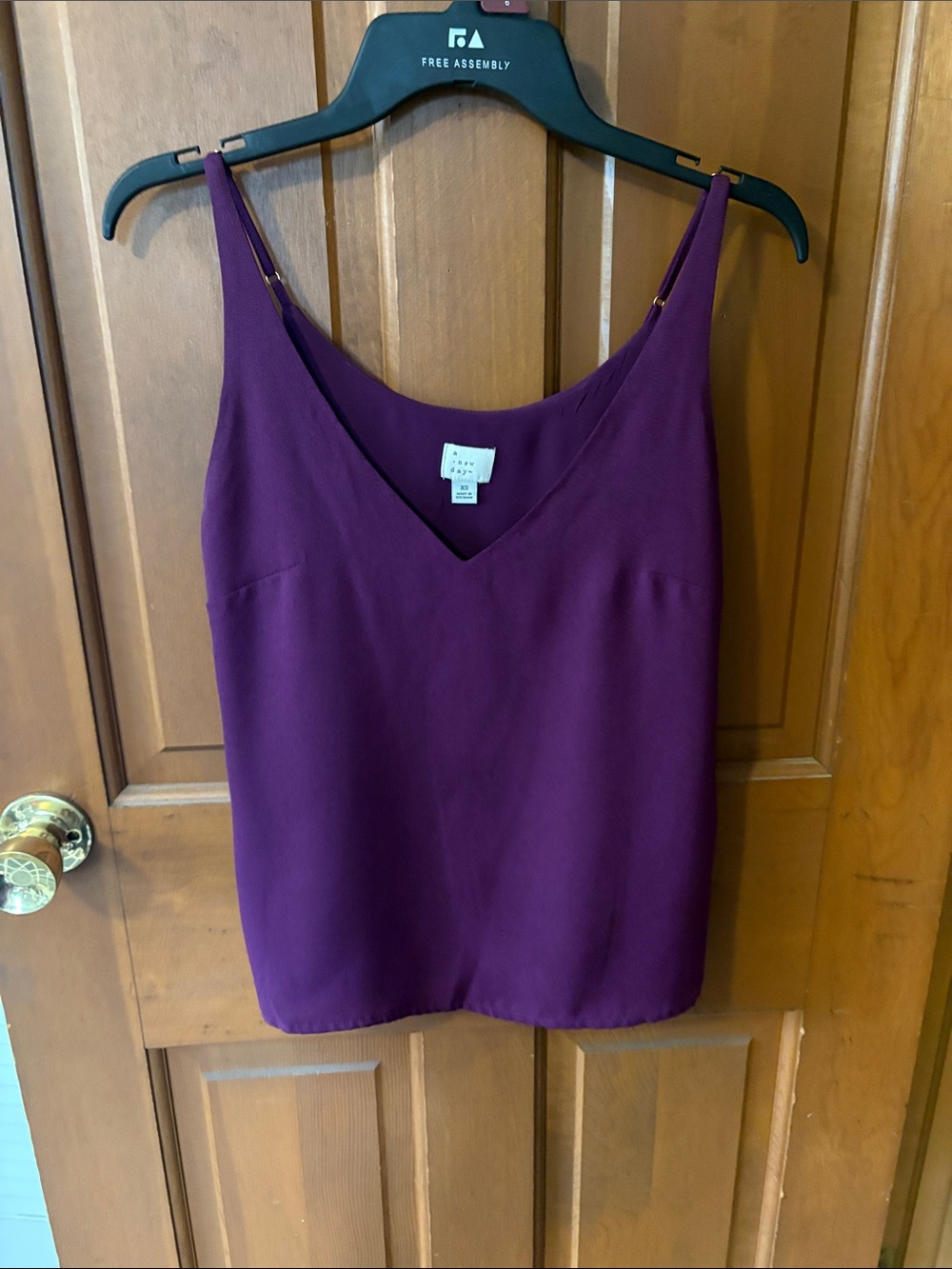 Wilfred Plum V-Neck Silk-Blend Cami